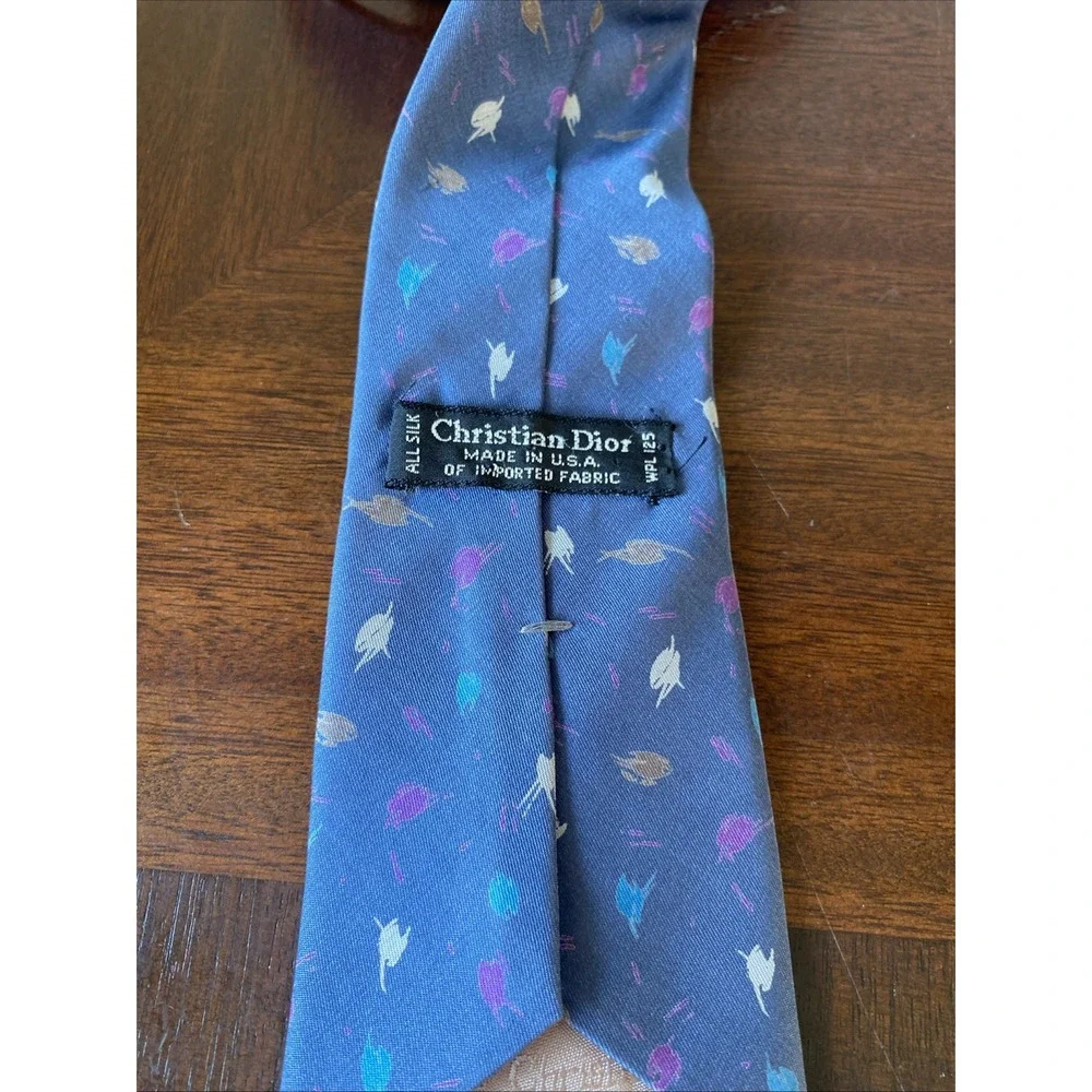 Vintage Christian Dior All Silk WPL I25 Made In USA Of Imported Fabric